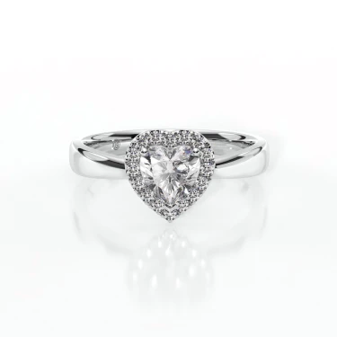 Prema Ananta Engagement Ring, Heart with Halo Image
