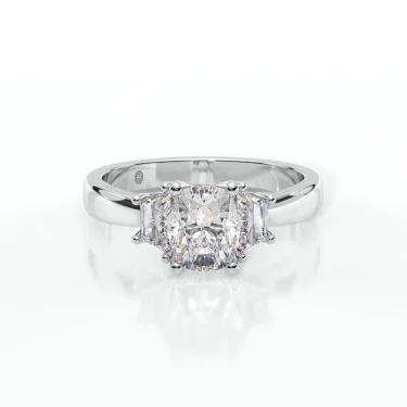 Prema Ananta Engagement Ring, Cushion with Sidestones Image