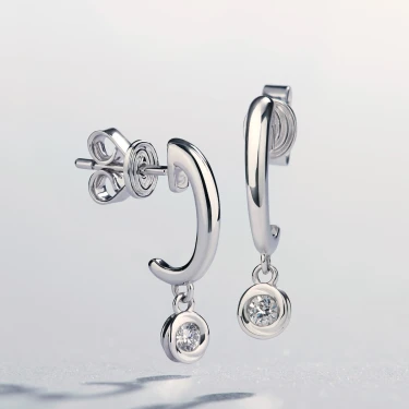 Timeless Drop Earrings, Ethereal Curve Image
