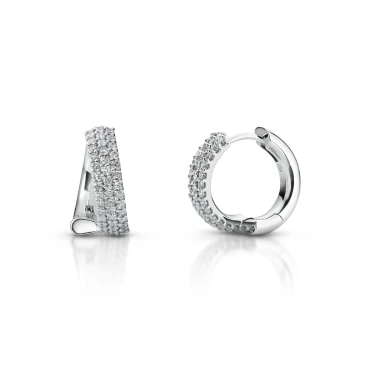 Verve Earrings, Large with Pave Diamonds Image