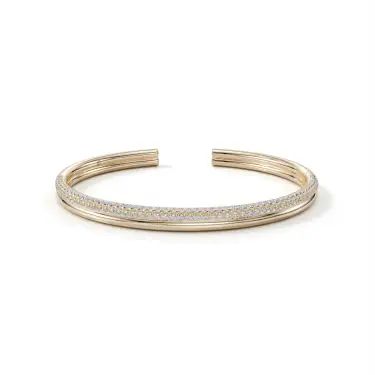 Odyssera Bangle, Narrow with Diamonds Image