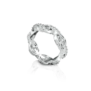 Ouroboros Infinity Ring With Diamond Image