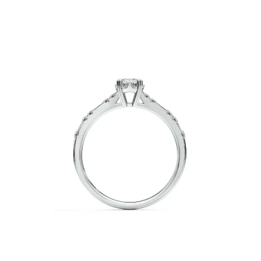 Together Promise Engagement Ring with Diamond Band Image