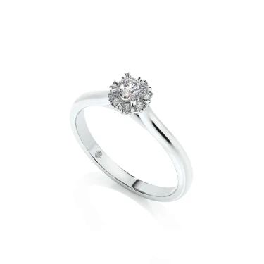 Together Promise Engagement Ring with Halo Image
