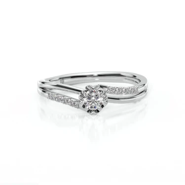 Together Promise Engagement Ring with Double Bands Image