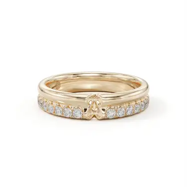 Odyssera Ring, Narrow with Diamonds Image