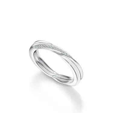 Craft Golden Ties Band, Narrow with Diamonds Image