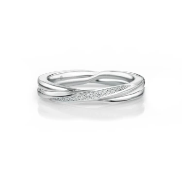 Craft Golden Ties Band, Narrow with Diamonds Image