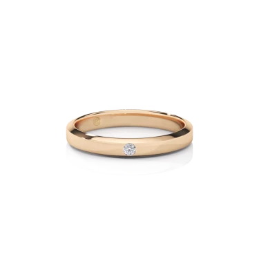 Craft True Essense Band, 3 mm, with Diamonds Image