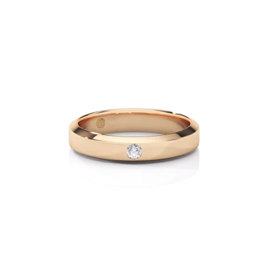 Craft True Essense Band, 4 mm, with Diamonds Image