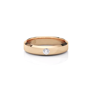 Craft True Essense Band, 4.5 mm, with Diamonds Image