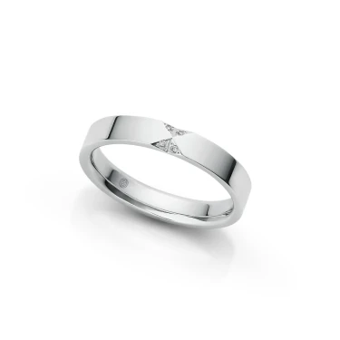 Forge Ring, Prismatic Edge with Diamonds Image