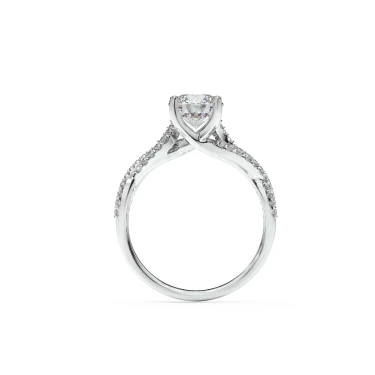 Eternal Vow Engagement Ring with Diamond Band Image