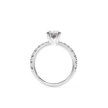 Prema Ananta Engagement Ring, Oval with Diamond Band Image