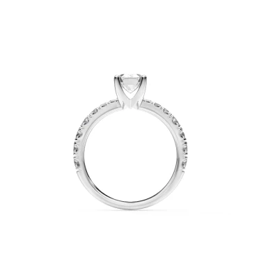 Prema Ananta Engagement Ring, Emerald with Diamond Band Image