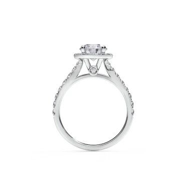 Love Signature Engagement Ring with Halo Image