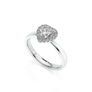 Prema Ananta Engagement Ring, Heart with Halo Image