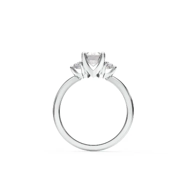 Prema Ananta Engagement Ring, Emerald with Sidestones Image