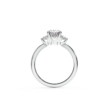 Prema Ananta Engagement Ring, Oval with Sidestones Image